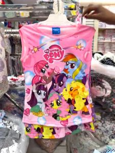 Happy Baby & Kids Character/Pony Terno Sando+Shorts For Girls Set Clothing Summer Sando