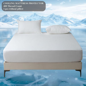 1 pc Cooling Mattress Protector Cover 400 Thread CountBreathable & Cool for Hot Sleepers16" Deep Pocket Queen King Size