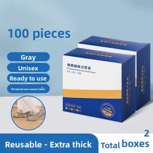 MONLEYTA | Disposable Thickened Plastic Shoe Covers Non-Woven Fabric Waterproof Slip-Resistant Wear-Resistant Guest Indoor Low Cut Universal