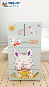 Tủ nhựa AE 4 tầng QUI PHÚC tủ đựng quần áo lớn chắc chắn phù hợp mọi không gian dễ lắp ráp