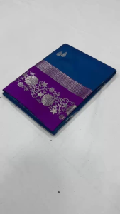 [PRE ORDER : 10 DAYS] Premium Soft Banarasi Silk Saree with Meenakari Pallu & Contrast Zari Border | 6080 |