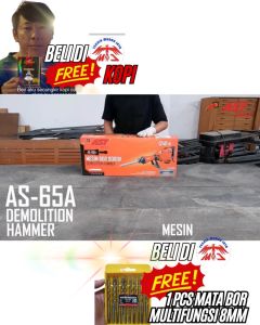 AST AS-65A Mesin Bobok Bor Beton Demolition Jack Hammer HEX 30 1240 Watt Hitachi