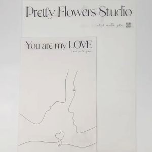 20pcs Wrapping Paper Motif I Love You Couple Gift Flower Wrapping Bunga Floral Wrapping