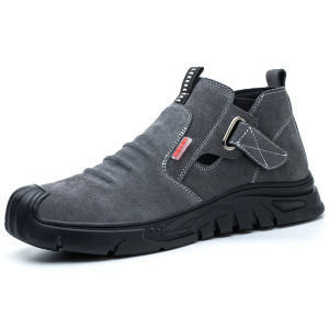 Welding Steel Toe Safety Shoes Anti Smash Anti Puncture Slip Resistant Wear Resistant Work Boots Men Breathable Durable Comforta