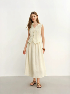 DUSHU | Stylish Design Summer Vest and Skirt Set