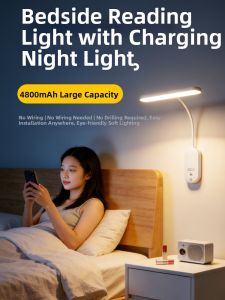 LAISILIMANWEI | Eye-Protecting Wall-Mounted Clip Bedside Reading Lamp