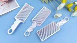 Men Flat Top Hair Cut Combs Curved Positioning Hair Clipper Combs Barber Hair Comb For Men