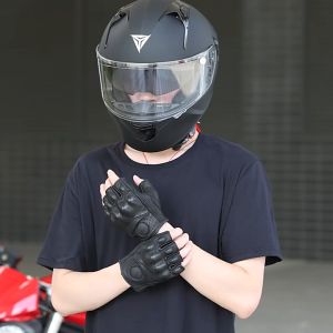 Găng Tay Da MOTOWOLF Cụt Ngón MDL0302B- Găng tay xe máy cụt ngón da cừu MOTOWOLF