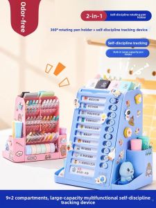 MONLEYTA | Self-Discipline Learning Plan Calendar Multi-Function Puncher Summer Holiday Study Planner Time Manager For Primary Students