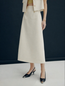 FAMANXUAN | High-end Acetate Half Skirt for Petite