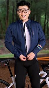 WOSAWE Men Cycling Jacket Winter Fleece Keep Warm Windproof Cold-proof Sports Bicycle Coat