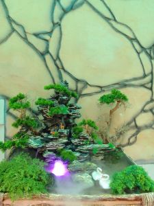 Hòn non bộ thác nước tiểu cảnh hồ cá dài 75cm-rông 50cm-cao65cm