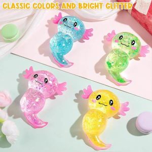 Sparkling Powder Shining Salamander Maltose Pinching Music Slow Rebound Stress Relieving Toy Wholesale Stress Relieving Ice Cube