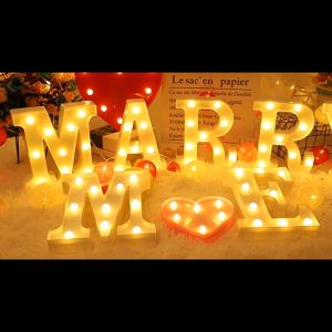 3d Letter Light with Battery Letter Light Alphabet Led Letter Standee with Led Light Letter Name for Birthday Wedding Baby Shower Home Party Bar Decor
