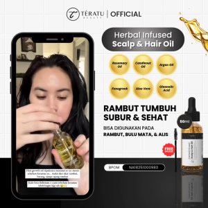 [FREE SPOOLIE] TERATU BEAUTY Herbal Infused Scalp & Hair Oil (Rosemary Penumbuh Rambut Cegah Rontok Mengurangi Ketombe Anti Frizzy Hair Nutrisi Rambut Bisa Untuk Alis dan Bulu Mata)