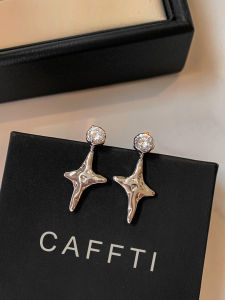 CAFFTI | Silver Zircon Star Earring 925 Silver