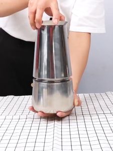 Coffee Maker Stainless Steel Mocha Espresso Latte Stovetop Filter Mocha Coffee Maker Kitchen Teapot For Ground Coffee
