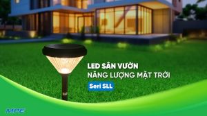 Đèn sân vườn năng lượng mặt trời cắm đất SLL cao 50cm 70cm 2W Ánh sáng vàng MPE chính hãng