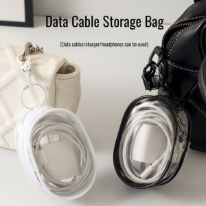 Digital Transparent Visual Winding Data Cable Bag