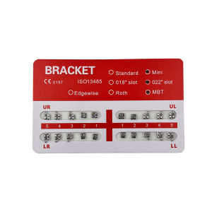 PIORPOY 1Pack Orthodontic Brackets Mini Metal Standard Roth MBT Slot 0.022 Hooks 345 Dental Metal Braces Ortodoncia Material