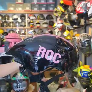 Nón bảo hiểm thể thao chính hãng ROC R16 màu đen hồng
