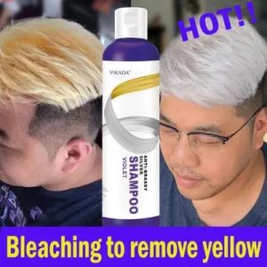 Sampo Rambut Bercabang - Rambut Yang Diwarnai Atau Dikelantang Dari Berbagai Jenis-Shampoo with Anti-Brass Remove Yellow Hair Dye Permanent Pure Brass Toning for Bleached and Colored Hair