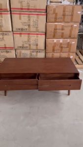 Yali Home Wood TV Cabinet and Drawer Modern Minimalist TV Rack Furniture Wood Wooden Living Room Drawer Cabinet stand