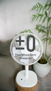 ±0 Stand Fan Z710 [Yellow/Pink Beige/White] | Lightweight Cooling Silent Electric Fan  | 5 Modes Timer & Auto Off Function Extendable Frame with Remote for Convenience | Plus Minus Zero