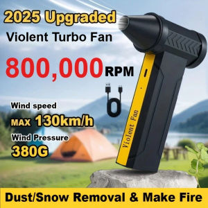 800000RPM Air Blower Electric Turbo Violent Fan Brushless Motor High-Speed Turbo Jet Fan USB Rechargeable Powerful Dust Blower