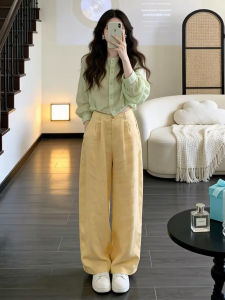 LIRUSHAN | Autumn Chinese Style Casual Shirt and Wide Leg Pants Set