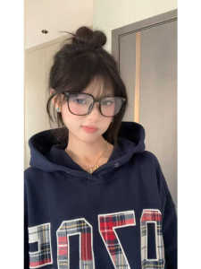 American Street Style Plaid Letter Embroidery Hoodie Womens Spring Autumn Loose Oversize Lazy Retro Jacket