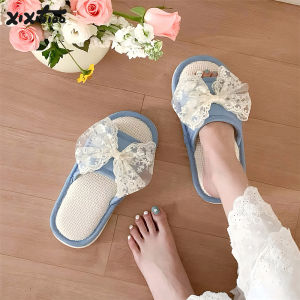 XIXITIAO | Dép có Nơ Gấm Ngọt Ngào Thoáng Khí