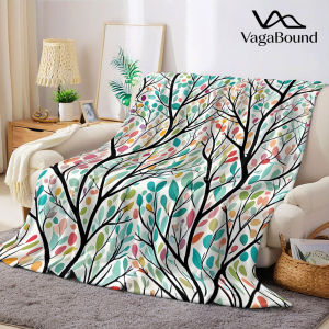 Chăn Lông Cừu Họa Tiết Cây Kính Màu Pastel Ấm Áp Mềm Mại Phong Cách Hiện Đại Trang Trí Ghế Sofa Quà Tặng Mọi Mùa Chất Liệu Polyester Dệt Ren Trang Trí Halloween Giáng Sinh