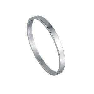 Minimalist Smooth Buckle Bracelet Cold Tone 4mm6mm Wide Gold Plated Stainless Steel Couple Bracelets Fashion Jewelry