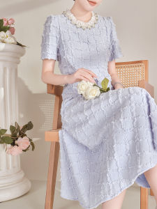 Fashionable Summer Womens Set Elegant Slimming Gentle Commute French Style Midi Skirt Two-Piece Suit Short Sleeve round Neck