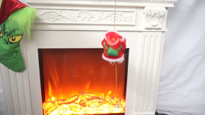 Auto Climbing Santa Claus Toy with Music Electric Moving Beads Xmas Tree Ornament Home Decorations Perhiasan Krismas