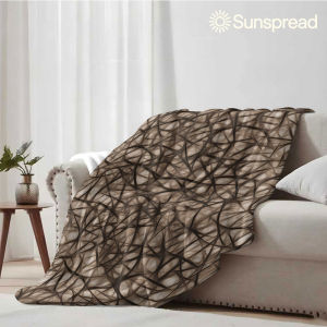 Beast Kingdom | Brown Tangled Fiber Soft Warm Flannel Blanket Lightweight Cozy Christmas Halloween Home Decor Room