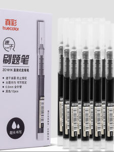 Truecolor Quick-Dry Rollerball Pen Liquid Ink Signature Pen Office Student Black Blue Red Colorful Ballpoint Pen Writing Tool