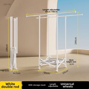 BIREN | Foldable Expandable Easy-Install Indoor Clothes Rack