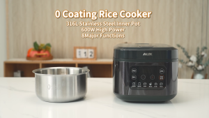 316L Stainless Steel Rice Cooker Fuzzy Logic 24H Smart Reservation 4L Capacity LED Smart Screen Display Multifuncional household Rice Cooker Home Appliances