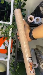 Wallpaper Dinding Motif Bintik Biru Ukuran 45CM X 8METER