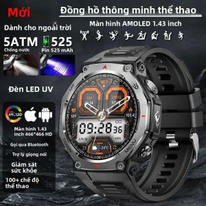 Đồng Hồ Thông Minh T-Rex 3 Ultra GPS Đồng Hồ Thông Minh Thể Thao Quân Sự Chống Nước 5ATM Có La Bàn Cuộc Gọi NFC BT Màn Hình AMOLED 143 Inch Dành Cho Nam Và Nữ