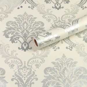 Giấy Dán Tường Hoa Văn Cổ Điển Bằng Nhựa PVC Tự Dính Trang Trí Cải Tạo Tường Cho Phòng Ngủ Phòng Khách Nhà Bếp Phong Cách Châu Âu