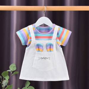 Princess Style Cotton Dress for Girls Summer Fashionable Baby Skirt Pure Cotton Childrens Dress Baby Girls Clothing