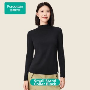 Purcotton | Women Cotton Stretch Round Neck T-Shirt