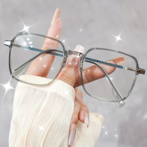 [+100~~+400] Ultra Light Large Frame Mens and Womens Presbyopia Glasses Fashionable and Casual Style Anti Blue Light Glasses