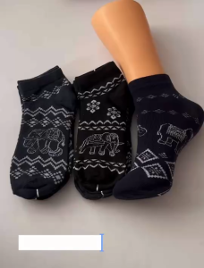 ถุงเท้า คลุมตาตุ่ม ยกแพ็ค 12 คู่ ลายช้าง แฟชั่น คละสี พร้อมส่ง