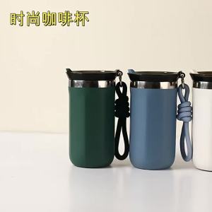 JUSTINLAU | JUSTINLAU Business Thermal Mug Insulated Water Cup Stainless Steel Portable Cold Coffee Cup Gift Cup Leakproof Travle Drinkware