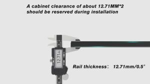 AOLISHENG Soft Close Drawer Slides 10 12 14 16 18 20 22 24 Inch Side Mount Full Extension Ball Bearing Self Slow Closing Rail 1 Pair - Vanity Metal Slide 45KG Load Capacity（Black）