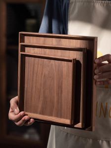 Bảng Đựng Cà Phê Hình Chữ Nhật Bằng Gỗ Sồi Đen Kiểu Nhật Bản Dùng Trong Nhà Bảng Đựng Trà Bằng Gỗ Cao Cấp Bảng Đựng Đồ Ăn Nhẹ